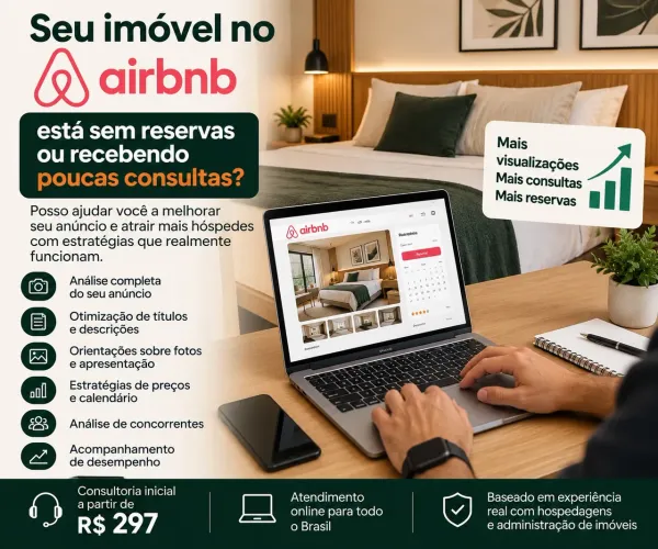 Consultoria Airbnb| Melhore Seu Anúncio e Atraia Hóspedes