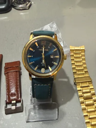 Relógio Technos Golf Dourado + 2 pulseiras extras