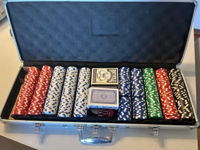 Conjunto de Poker estilo cassino com 500 peças