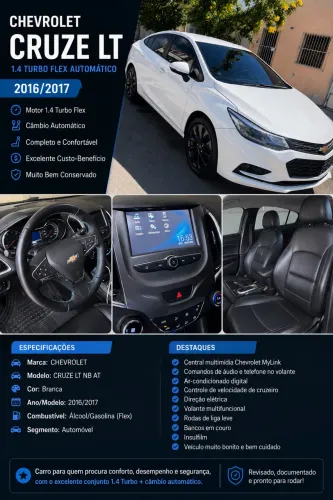 Chevrolet Cruze LT 1.4 16V Turbo Flex 4P Aut. 2017
