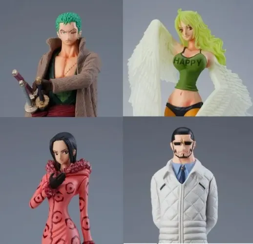 Figures Super One Piece Styling Nico Robin, Monet, Roronoa Zoro e Vergo Anime