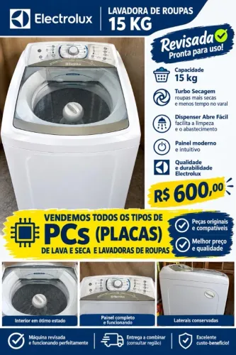 Lavadora de roupas eletrolux 15 kilos