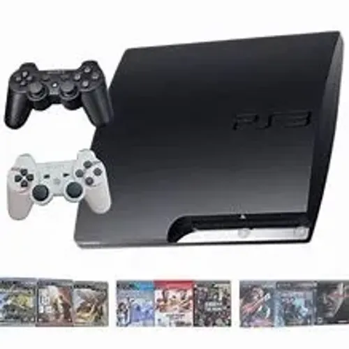 Ps3 slim 120gb console em perfeitas condições com 5 jogos  