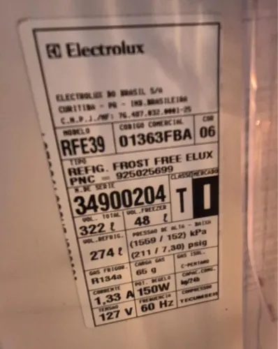 Refrigerador Electrolux Frost Free 110v 332 litros