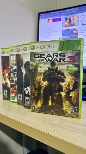 Jogos Xbox 360 Originais Completos | Gears 3, Hitman, PES 2014, F1 e Sniper Elite