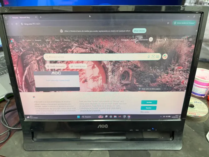 Monitor AOC 19? LCD 913Fw Widescreen VGA com base