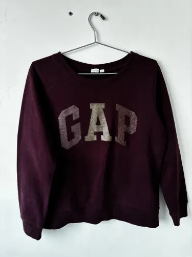Moletom Gap vinho com logo Glitter frutacor