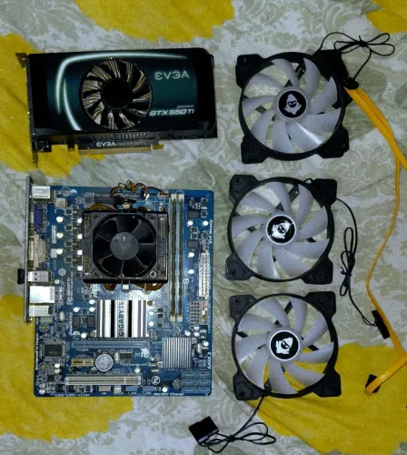 Kit Placa mãe, processador e placa de vídeo 