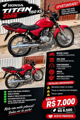 Vendo Titan 150 KS 2008