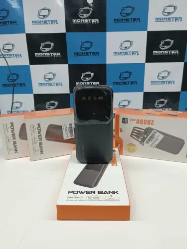Carregador Power Bank Portátil Turbo 20.000mAh Digital Com Cabos Integrados