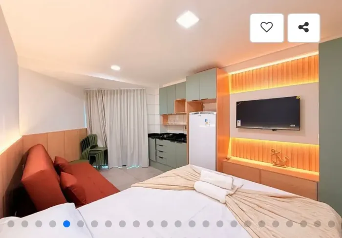 Flat com piscina privativa na praia dos Carneiros com estrutura de resort / aceita financi