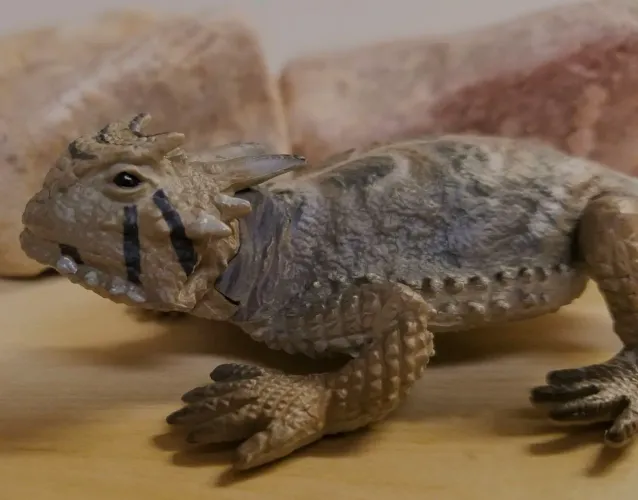 Figurine Safari Ltd., Lagarto Com Chifres, 13 Cm - Brinquedo Educativo 3+