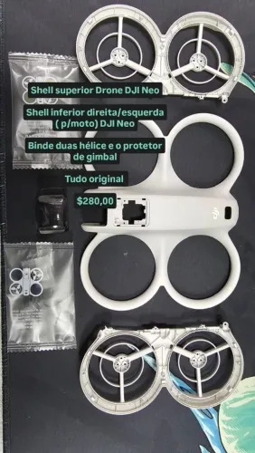 Shell superior Drone DJI neo e Shell inferior direita e esquerda