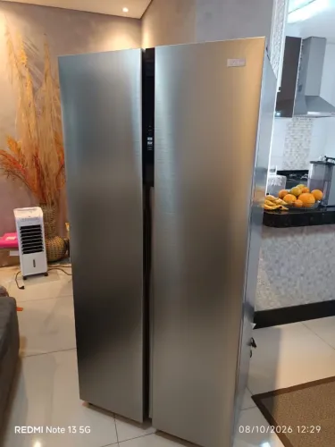 Geladeira inox midea