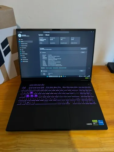 Notebook Gamer Asus TUF F16 - i5 14450HX + RTX 5050