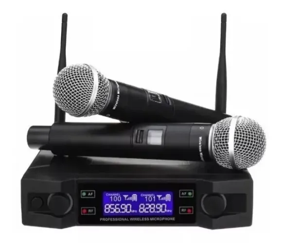 Microfone Sem Fio A-666 UHF