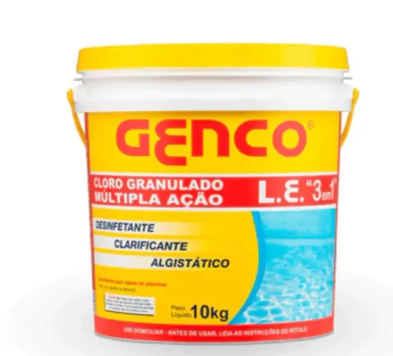 Lote 40 potes de 10 kg de cloro