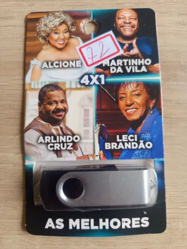 Pendrive Músicas Alcione, Martinho da Vila, Arlindo Cruz e Alcione