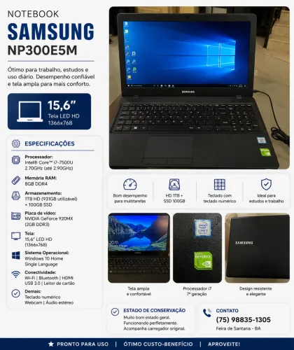 Notebook Samsung Core i7