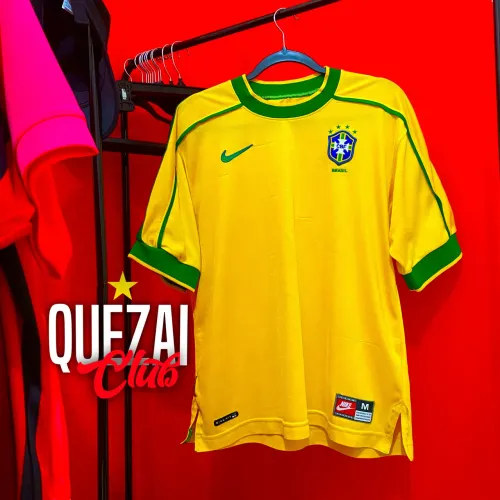 Camisa Nike Seleção Brasileira / Brasil 1998 Home Amarela ORIGINAL
