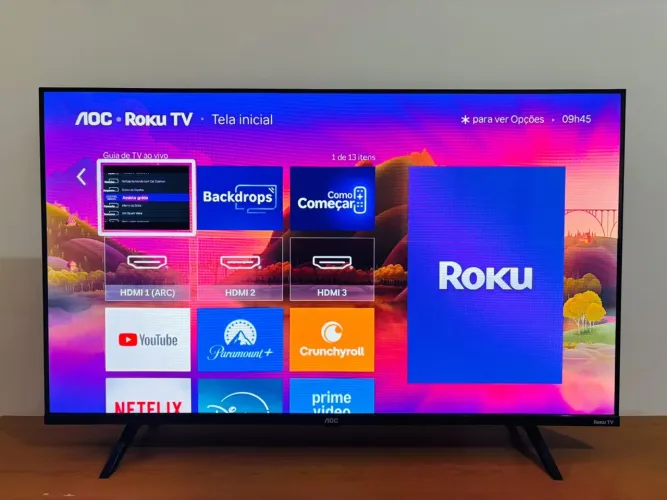 Smart tv Aoc Roku 43 polegadas impecável 