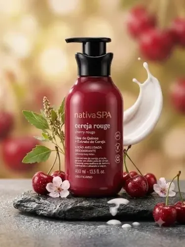 ? Loção Hidratante Nativa SPA Cereja Rouge O Boticário (400ml) - Novo/Lacrado
