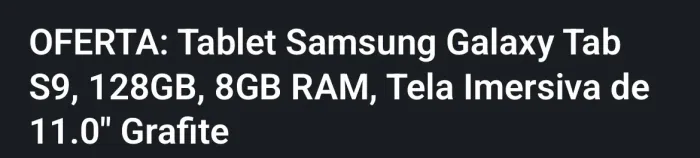Tablet Samsung Galaxy tab S9