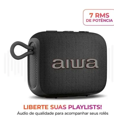 Caixa de Som Aiwa AWS-SP-07-B Bluetooth Portátil 7W USB