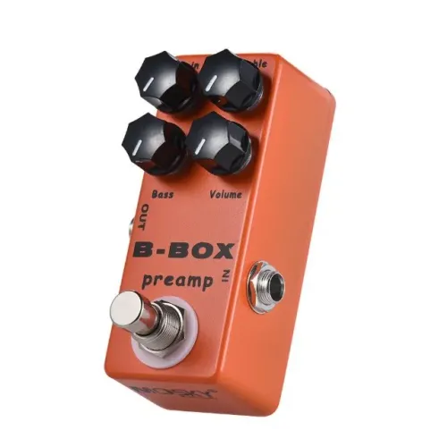 Pedal de Efeito de Guitarra Preamp B-Box - Mini Pedal de Metal Ganho e Corpo