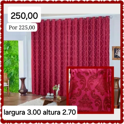 Cortinas Tecido Jacquard 