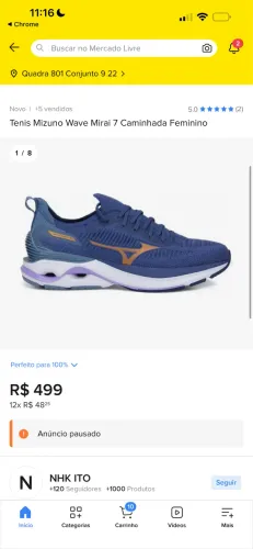 tênis mizuno original nunca usado