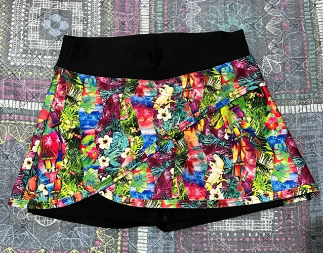 Short saia colorido P