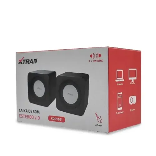Caixa de Som Estéreo 2.0 Xtrad