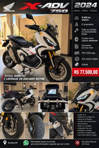 HONDA X-ADV 750 2024 - IMPECÁVEL
