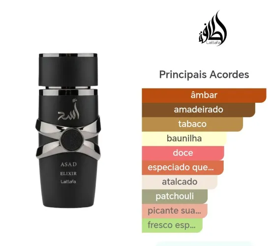 Perfume Assad elixir Lattafa original decante 5ml