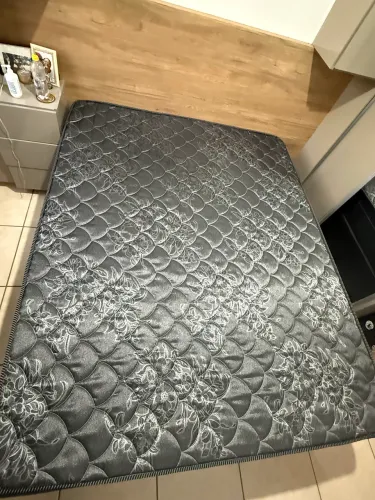 Cama Box Casal Queen Completa - Colchão Espuma D45 + Base Bipartida