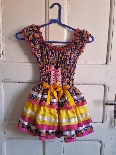 Vestido junino infantil (3-4 anos)