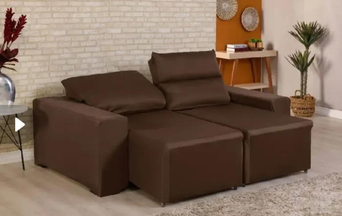 Capa sofa retratil 02 lugares + 02 almofadas estampadas 