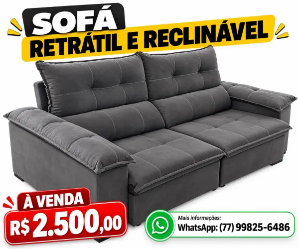 Sofá Retrátil e Reclinável