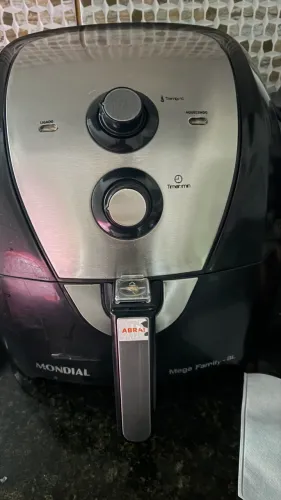 MONDIAL Fritadeira Sem Óleo Air Fryer 8L, Preto/Inox, 1900W, 110V - AFN-80-BI