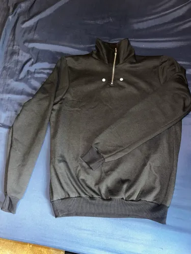 Moletom Masculino Slim Gola Alta com Zíper Premium Casual Inverno