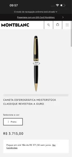 Caneta montblanck