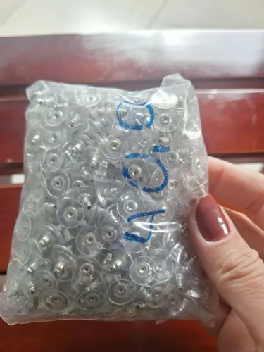 Desapego Rápido: Lote de Tarraxas de Silicone com Disco para Brincos