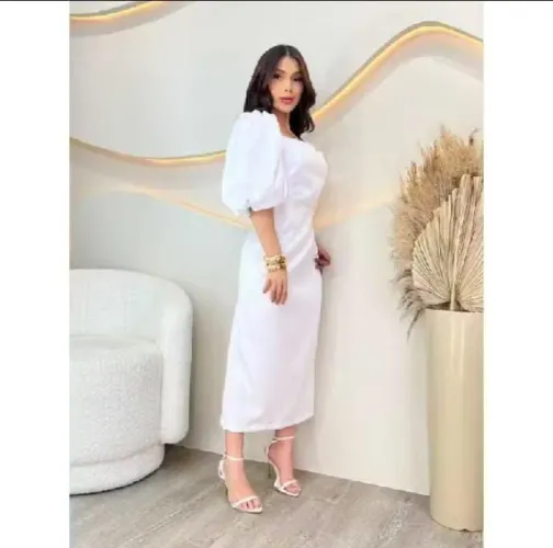 Vestido branco elegante