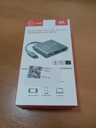 Hub USB-C 3 em 1 HDMI 4K + USB 3.0 + USB-C PD | Entrega Grátis e Rápida em Campo Grande-MS
