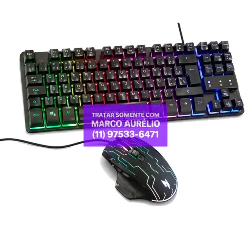 Kit Acer Gamer RGB Mouse MNW105 e Teclado MKW120 USB Fio
