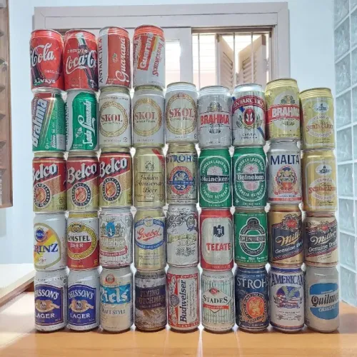 Latas de Refrigerante/Cerveja Anos 90 - Lote de 10 latas - Ler descrição