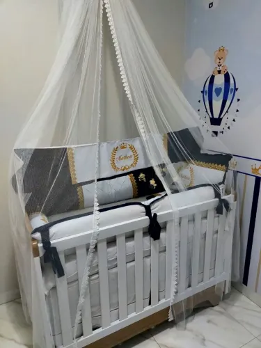 Berço Premium Retrô 100% MDF + Colchão Ortobom Incluso - Vira Mini Cama