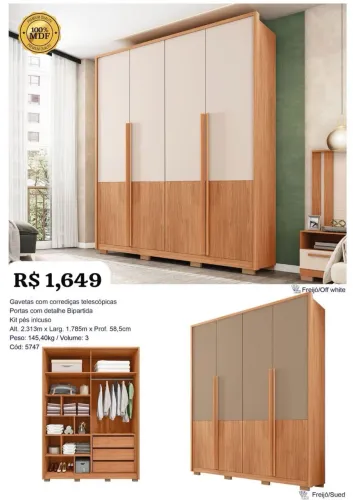 Guarda Roupa Solteiro F2717