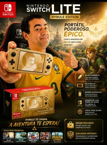 Console Nintendo edição especial Zelda hyrule novo lacrado